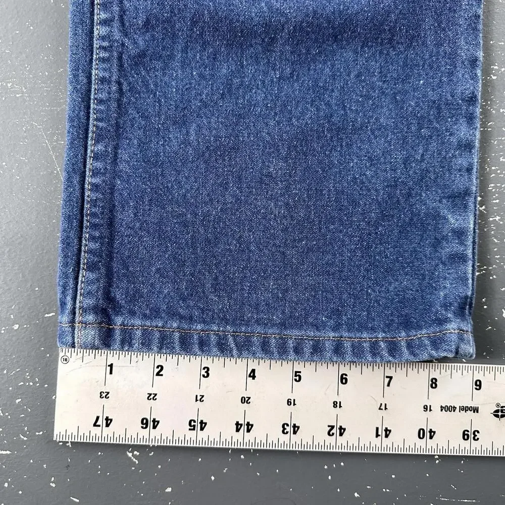VTG Wrangler Jeans Mens 38x32 Blue Dark Wash All Cotton 13MWZ Made in USA - Picture 7 of 9